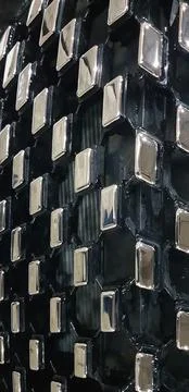 Unique media pattern Objects, details of Technology design of production part Stock Photos