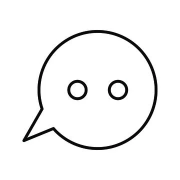 Unique Message Bubbles Vector Line Icon Stockillustratie