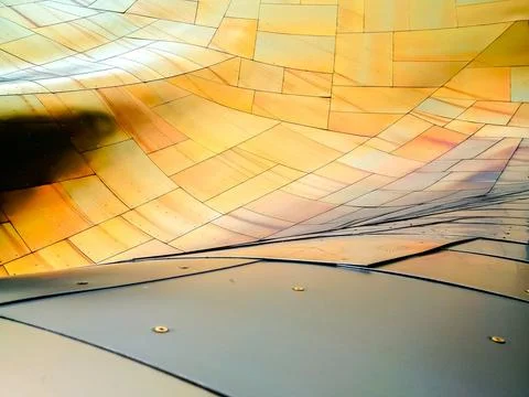 Unique metal panel structure Stock Photos