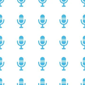 Unique Microphone seamless pattern Illustrazione stock