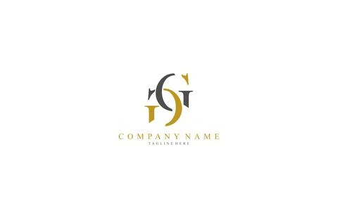 Unique Minimal Elegant GG Logo Stock Illustration