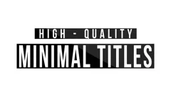Unique Minimal Titles Stock After Effects