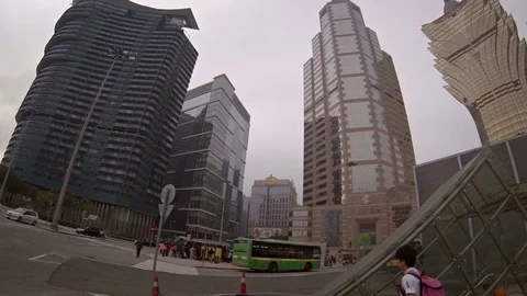 Unique, modern architecture of Macau, China. FullHD footage Видео 72051978