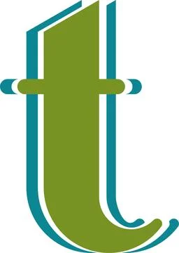 Unique modern creative t initial monogram logo icon design template element Stock Illustration