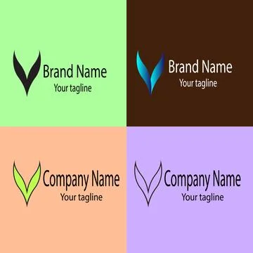 Unique modern elegant leaf symbol logo design Illustrazione stock