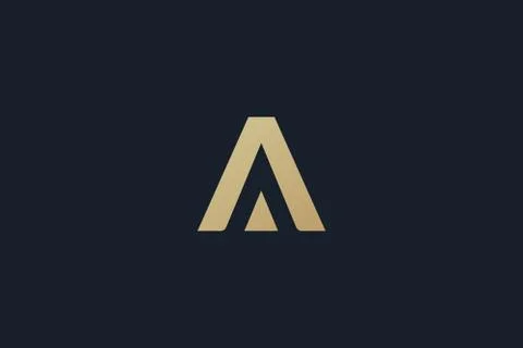 Unique modern minimalist creative letter A logo design. Vector icon template. Stock Illustration