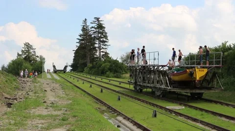 A unique monument of hydraulic engineering The ramps on the Canal Elblag Pola Stock Footage 54470641