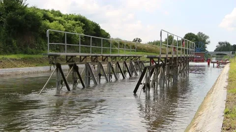 A unique monument of hydraulic engineering The ramps on the Canal Elblag Pola Stock Footage 54474499
