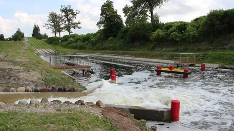 A unique monument of hydraulic engineering The ramps on the Canal Elblag Pola Stock Footage 54475333