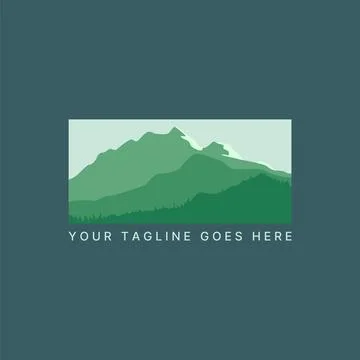 Unique mountain iceberg block with cloudy Related to nature adventure village Stock Illustration