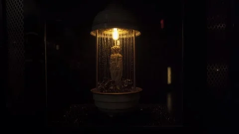 Unique Night Lamp With Water Video stock 208887975
