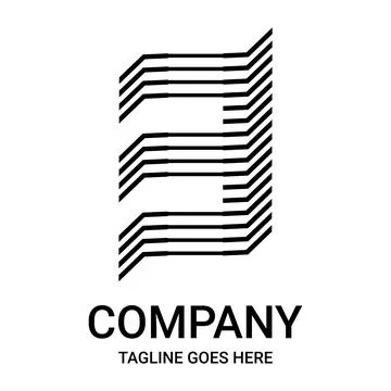 Unique number 3 Illustrazione stock