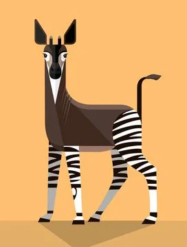 Unique okapi Stock Illustration