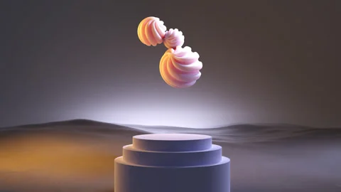 Unique open stage for product background with water reflection Stock Footage 250508106