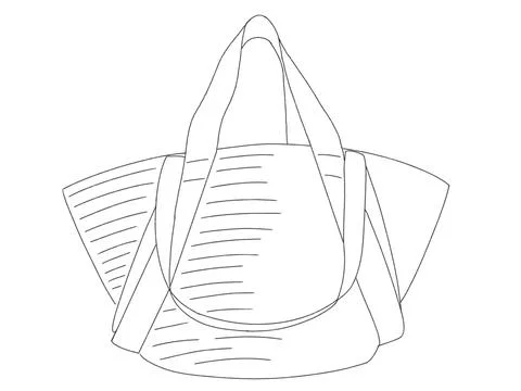 Unique packaging design for a bag with stylish wrapping and creative patterns Stock Illustration