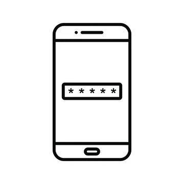 Unique Pass code Vector Glyph Icon 스톡 일러스트