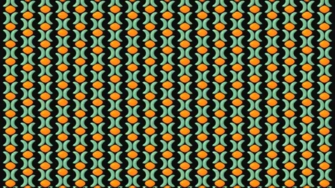 Unique pattern of bone shapes on black background with yellow color Stock Footage 333445969