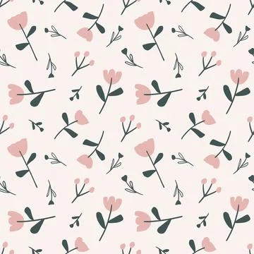 Unique pattern of flowers and leaf Illustrazione stock