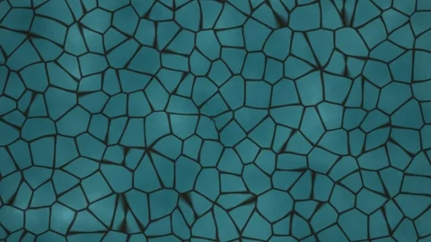 Unique pattern of teal and black shapes on a textured surface Stock Footage 339800060