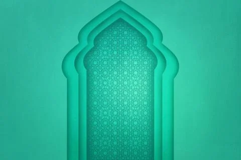 Unique pattern on the window arch Stock Photos