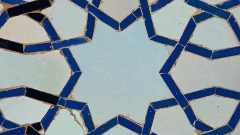 Unique patterns printed on a mosque Stock Footage 91283929