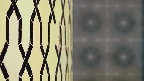 Unique patterns printed on a mosque Stock Footage 91284117