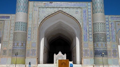 Unique patterns printed on a mosque Stock Footage 91284743