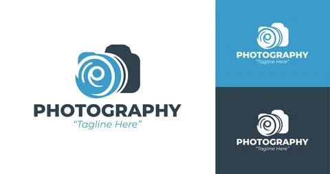 Unique Photography Logo 스톡 일러스트