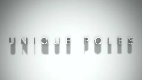 Unique poles 3D title animation white text on a white background Vídeo Stock 298899281