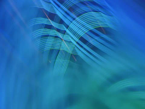 Unique progressive rhythmic light trajectory and virtual space structure Stock Illustration