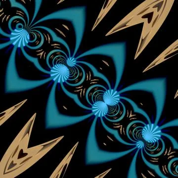 Unique psychedelic shapes artwork. Circular swirl decor. Creative element. Stock Illustration