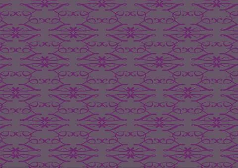 Unique Purple Decorative Seamless Pattern on Dark Background Illustrazione stock