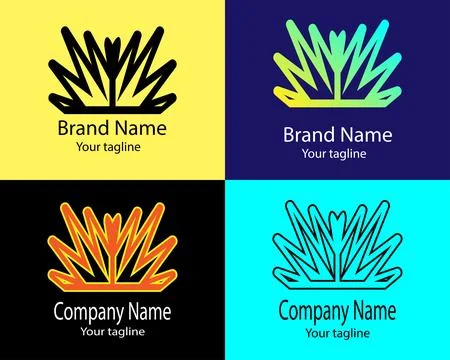 Unique Radiant Bloom Logo Design 스톡 일러스트