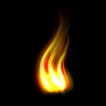 Unique realistic fire flame Illustrazione stock