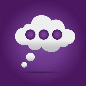 Unique realistic speech cloud bubble chat message Stock Illustration