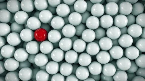 Unique red ball, Falling balls Stock Footage 118366658