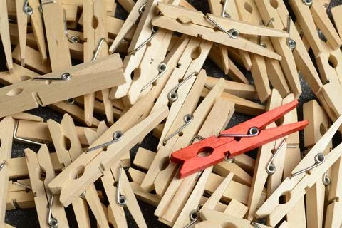 Unique Red Clothespin Foto stock