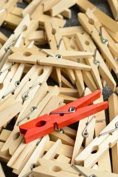 Unique Red Clothespin Foto stock