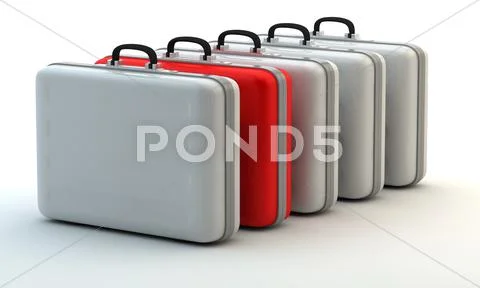 Unique red suitcase Stock Illustration