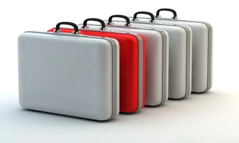 Unique red suitcase イラスト素材