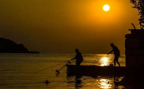 Unique reflection of the sunset Stock Photos