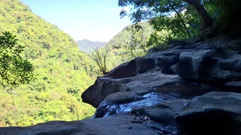 Unique River Potholes Geological Formations Stock Footage 342044078