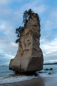 Unique Rock Formation by the Ocean Stock Photos