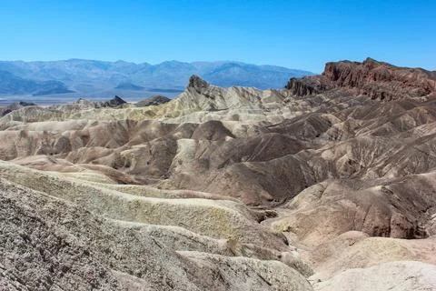 Unique rock formations create a breathtaking landscape in a desert area und.. Stock Photos
