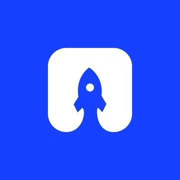 Unique Rocket Logo Stock Illustration