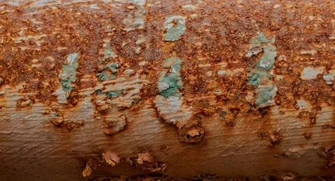 Unique rust surface with green details Stock Photos