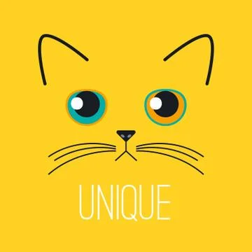 Unique sad kitten Stock Illustration