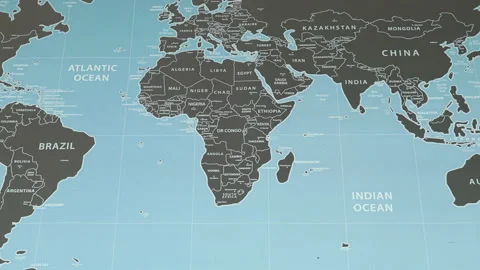 Unique Scratch World Map With Silver Coating. Видео 197020145