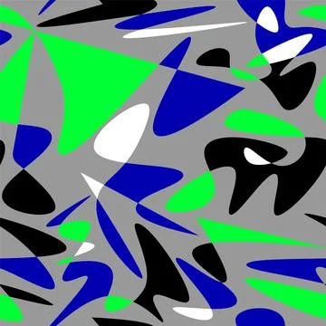 Unique seamless abstract pattern with chaotic vector shapes Stock Illustration