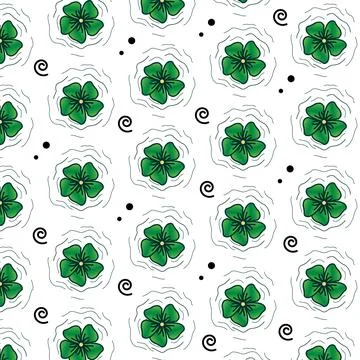 Unique seamless pattern floral design Illustrazione stock